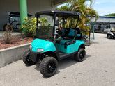 2020 E-Z-GO RXV Elite Lithium Lifted Golf Cart for Sale (Turquoise) image 0