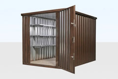 Wood-Effect Flat Packed Storage Container 2M X 2.1M image 1