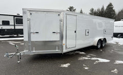 2024 E-Z Hauler 7×24 Aluminum 4-Place Drive In/Out w/Tapered Ramps, Rear Canopy image 0
