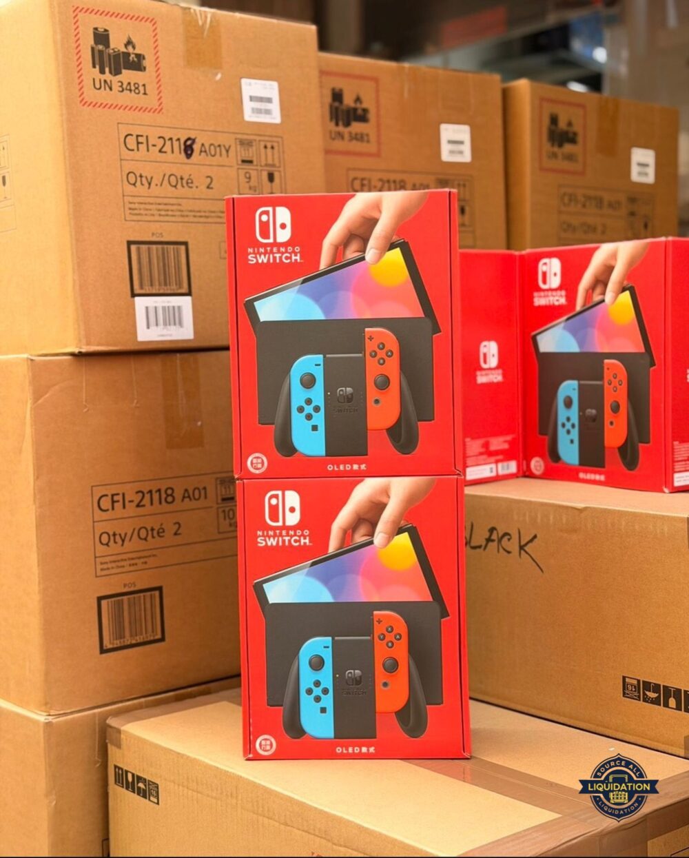Mixed Nintendo Switch and Nintendo Switch OLED Pallet – 20 Tested Consoles image 1