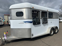 2000 Morgan Built 3 Horse Bumper Pull Horse Trailer image 0