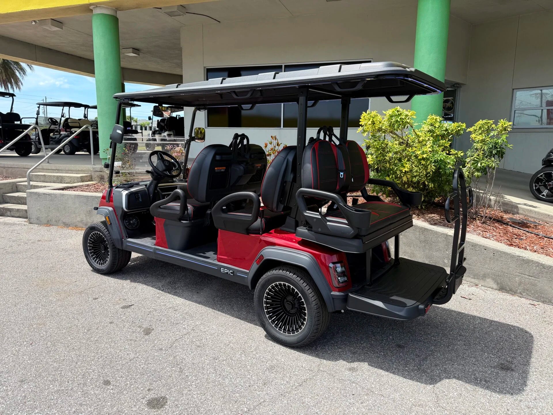 2026 Epic E60FX Red 6 Passenger Lithium Golf Cart for Sale Red image 1