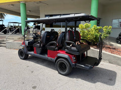 2026 Epic E60FX Red 6 Passenger Lithium Golf Cart for Sale Red image 1